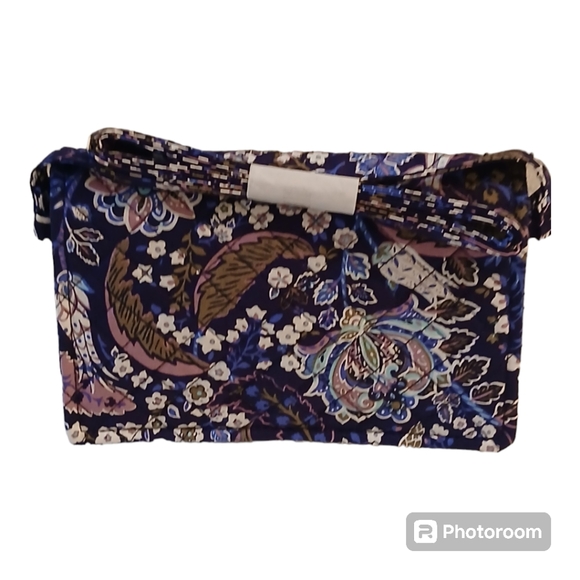 Vera Bradley VB Basics Mini Flap Crossbody Versailles Navy - Picture 4 of 5